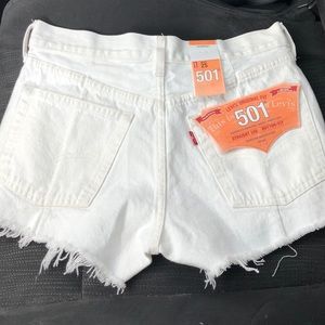 White high waisted Jean shorts